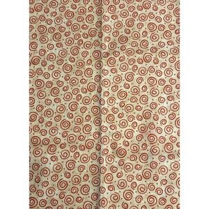 Vtg Red Swirl Pattern Quilting Fabric 36x42"‎ Cotton By Benartex